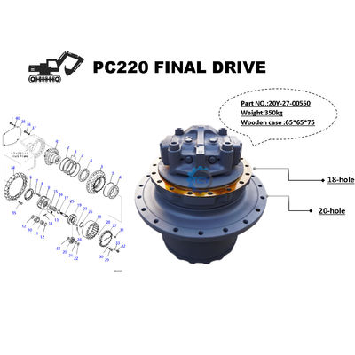 20y-27-00550 Gear Motor Excavator Final Drive Assembly Pc220 OEM