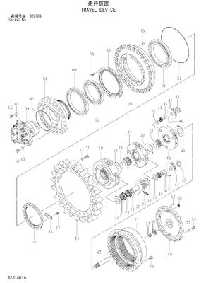 YB60000075 YB60000249 ZX850-3 ZX870H-3 Planetary Mini Final Drive 9251681 9219274