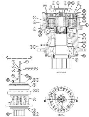 333-2959 3332959  DRIVE GP SWING WITHOUT MOTOR  E330C E330D E336D CAT336E LH  E336E LH SWING REDUCTION GEARBOX