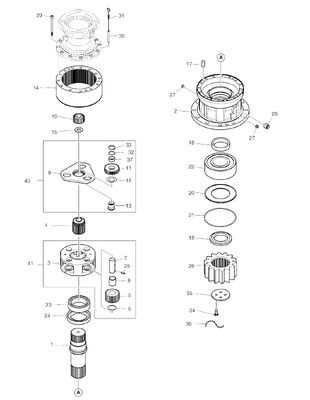 130401-00026 130401-00026A K1004037A DX255LC DX255LC DX260 SWING REDUCTION GEAR FOR DOOSAN